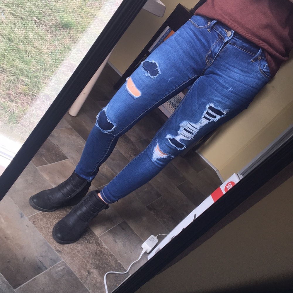 Distressed skinny jeans from Target